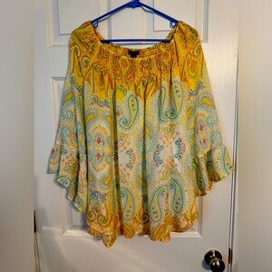 New Editions yellow blouse 2X
